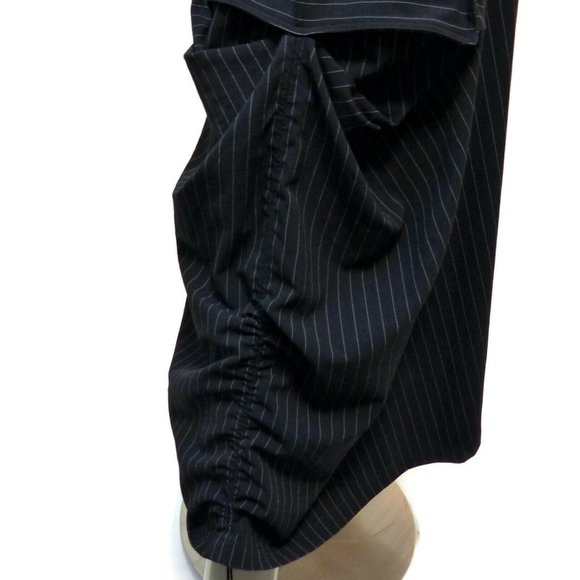 Hanna for La Journee Black Pinstripe Skirt M - L - Picture 8 of 8